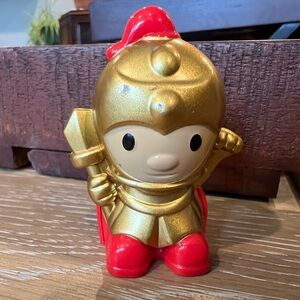 Medieval Knight 2.5" Toy Figure cake topper gold and red